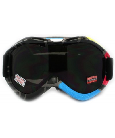 Ski Snowboard Goggles Anti Fog Shatter Proof Lens Geometric Design Multicoloured black $10.64 Goggle