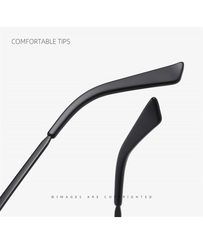 Large Metal Frame Polarized Retro Sunglasses for Men Driving (Color : B, Size : Medium) Medium D $15.14 Designer