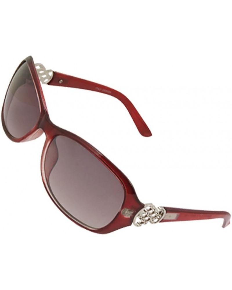 Qtqgoitem Burgundy Hard Plastic Full Rim Sunglasses for Ladies (Model: 7e8 549 f29 2b7 347) $9.30 Designer