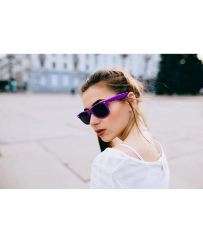 12 pack Unisex 80's Retro Sunglasses Wholesale Neon Colors UV 400 Protection Sunglasses Bulk Party Favor Supplies Purple $9.6...