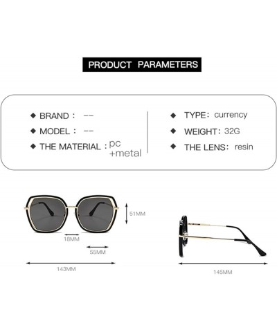 Large Frame Fashion Men and Women Street Sunglasses Outdoor Beach Sun Shades (Color : E, Size : Medium) Medium C $16.82 Designer