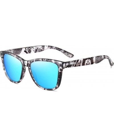 Women Polarized Sunglasses Men Mirror Sun Glasses UV400 Square Eyeglasses Frames Sports Fishing Cycling Shade Eyewear (Color ...