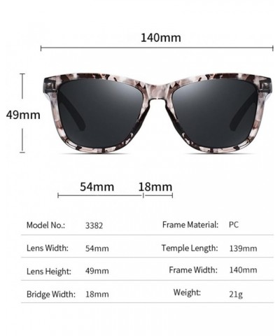 Women Polarized Sunglasses Men Mirror Sun Glasses UV400 Square Eyeglasses Frames Sports Fishing Cycling Shade Eyewear (Color ...