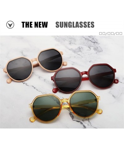 Round Frame Retro Sunglasses for Men and Women, Outdoor Vacation Driving Glasses (Color : B, Size : Medium) Medium D $12.42 D...