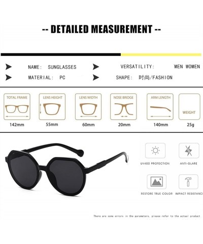 Round Frame Retro Sunglasses for Men and Women, Outdoor Vacation Driving Glasses (Color : B, Size : Medium) Medium D $12.42 D...