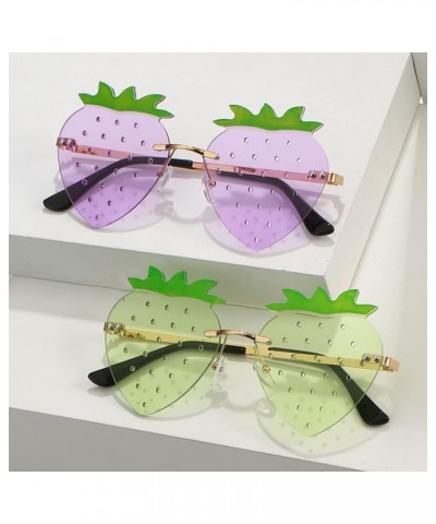 Cute Strawberry Shape Sunglasses for Women Men Girls Boys Party Prom Accessories Halloween Christmas Costumes Glasses (Red) G...