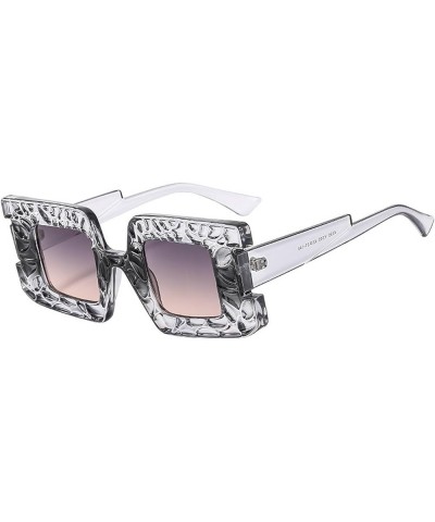 Fashion Square Sunglasses Women Unique Sun Glasses for Men 2023 Sunglass Grey $10.79 Cat Eye