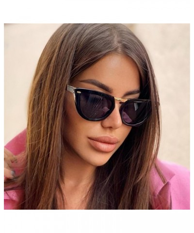 Cat Eye Sunglasses Women Rivet Plastic Frame Cateye Sun Glasses Shades Clear Red Red $21.58 Rectangular