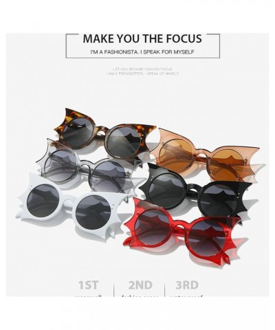 Rivet Butterfly Sunglasses Oversized Bat Eye Glasses Trendy Prom Eyewear for Women Men White $10.08 Butterfly