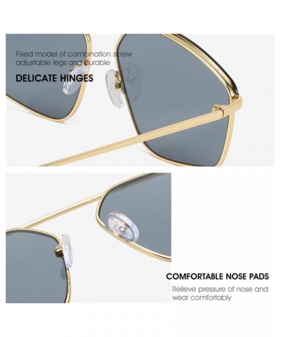 Retro Irregular Metal Sunglasses Women Clear Ocean Lens Eyewear Men Blue Yellow Sun Glasses Shades UV400 Yellow $32.68 Rectan...