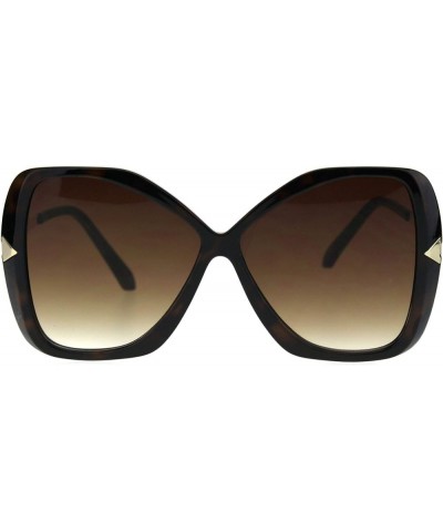 Womens Glitter Plastic Frame Butterfly Large Diva Sunglasses Tortoise Brown $10.41 Butterfly