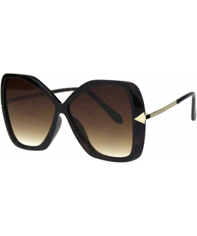 Womens Glitter Plastic Frame Butterfly Large Diva Sunglasses Tortoise Brown $10.41 Butterfly