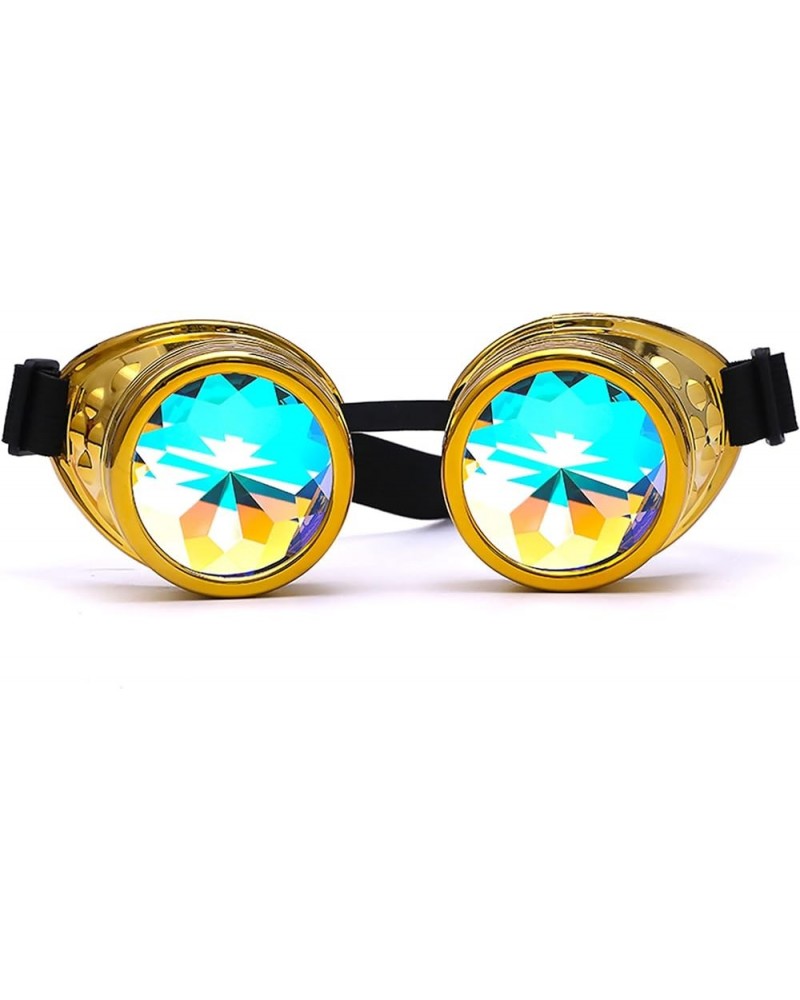 Rainbow Kaleidoscope Goggles Steampunk Kaleidoscope Goggles,Ideal for Music Festivals, Raves, and Psychedelic Parties Adjusta...