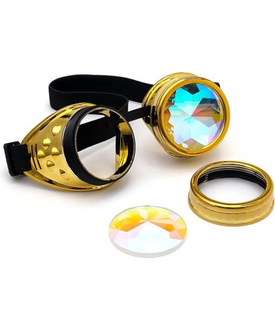 Rainbow Kaleidoscope Goggles Steampunk Kaleidoscope Goggles,Ideal for Music Festivals, Raves, and Psychedelic Parties Adjusta...