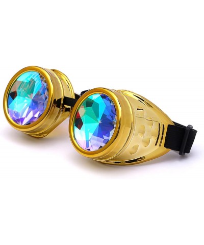 Rainbow Kaleidoscope Goggles Steampunk Kaleidoscope Goggles,Ideal for Music Festivals, Raves, and Psychedelic Parties Adjusta...