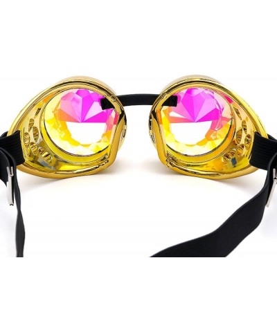 Rainbow Kaleidoscope Goggles Steampunk Kaleidoscope Goggles,Ideal for Music Festivals, Raves, and Psychedelic Parties Adjusta...