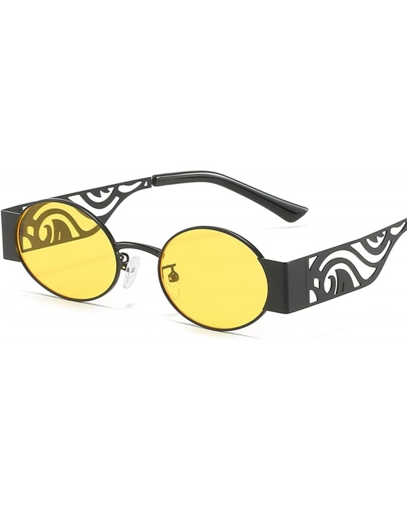 Metal Punk Fashion Sunglasses Men and Women Vacation Beach Decorative Sunglasses (Color : 6, Size : 1) 1 2 $14.33 Designer