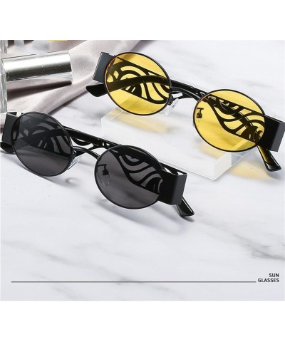 Metal Punk Fashion Sunglasses Men and Women Vacation Beach Decorative Sunglasses (Color : 6, Size : 1) 1 2 $14.33 Designer