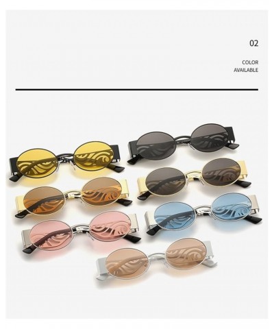 Metal Punk Fashion Sunglasses Men and Women Vacation Beach Decorative Sunglasses (Color : 6, Size : 1) 1 2 $14.33 Designer