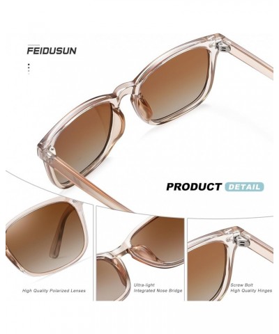 Polarized Sunglasses for Women and Men Classic Trendy Sun Glasses with 100% UV Protection 69 A150 Light Tea | Gradient Tea Mu...