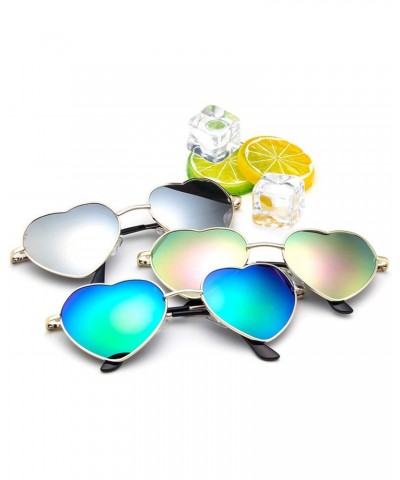 70s Heart Sunglasses Thin Metal Frame Hippie Lovely Heart Style for Women $7.13 Designer