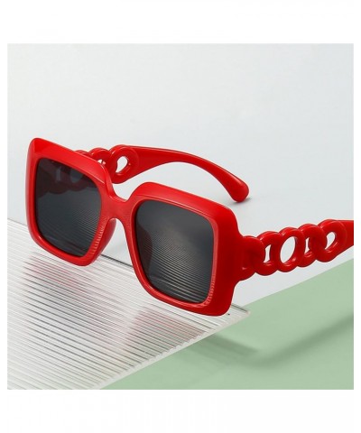 Square Large Frame Fashion Sunglasses Women Outdoor Vacation Party Sunglasses (Color : H, Size : 1) 1 D $13.24 Designer