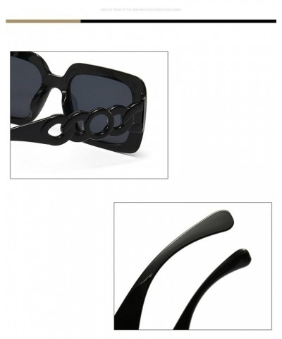 Square Large Frame Fashion Sunglasses Women Outdoor Vacation Party Sunglasses (Color : H, Size : 1) 1 D $13.24 Designer