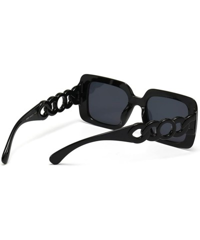 Square Large Frame Fashion Sunglasses Women Outdoor Vacation Party Sunglasses (Color : H, Size : 1) 1 D $13.24 Designer