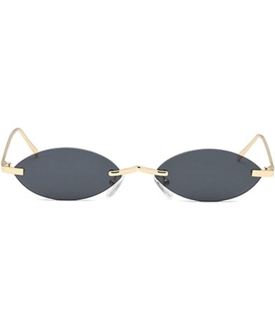 Unisex Fashion Metal Frame Oval Candy Colors small Sunglasses UV400 Black $7.92 Oval