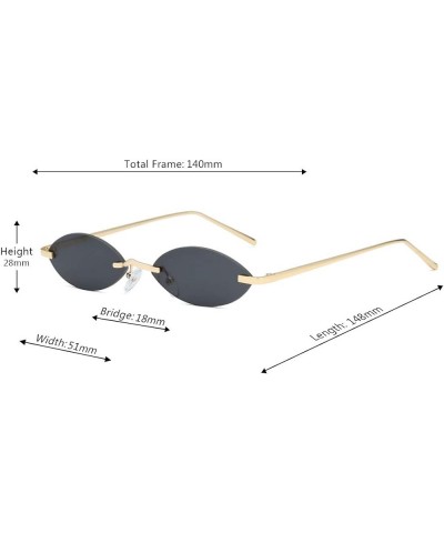 Unisex Fashion Metal Frame Oval Candy Colors small Sunglasses UV400 Black $7.92 Oval