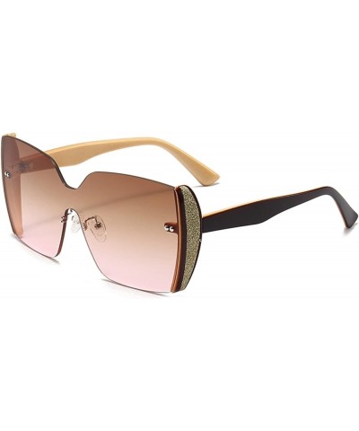 Large Frame Fashion Rimless Outdoor Vacation Beach Sunglasses for Men and Women (Color : 6, Size : 1) 1 6 $15.41 Rimless