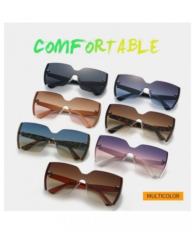 Large Frame Fashion Rimless Outdoor Vacation Beach Sunglasses for Men and Women (Color : 6, Size : 1) 1 6 $15.41 Rimless