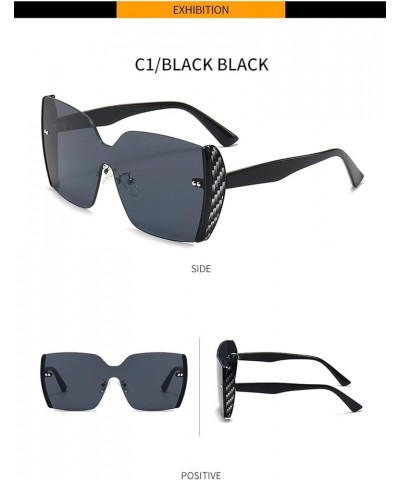 Large Frame Fashion Rimless Outdoor Vacation Beach Sunglasses for Men and Women (Color : 6, Size : 1) 1 6 $15.41 Rimless