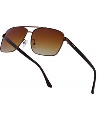 Sunglasses for men Polarized Metal Square Shape UV Protection Glasses for Outdoor Casual Shades s9870. Brown $25.95 Square