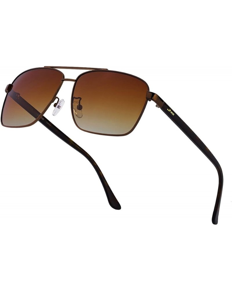 Sunglasses for men Polarized Metal Square Shape UV Protection Glasses for Outdoor Casual Shades s9870. Brown $25.95 Square