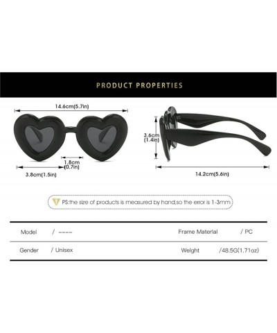 Heart Shaped Sunglasses Vintage Cat Eye Fashion Party Love Eyeglasses for Women UV400 Red $9.62 Designer