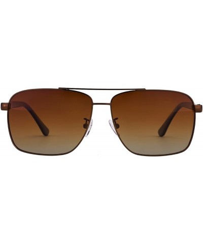 Sunglasses for men Polarized Metal Square Shape UV Protection Glasses for Outdoor Casual Shades s9870. Brown $25.95 Square