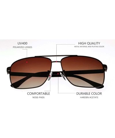 Sunglasses for men Polarized Metal Square Shape UV Protection Glasses for Outdoor Casual Shades s9870. Brown $25.95 Square