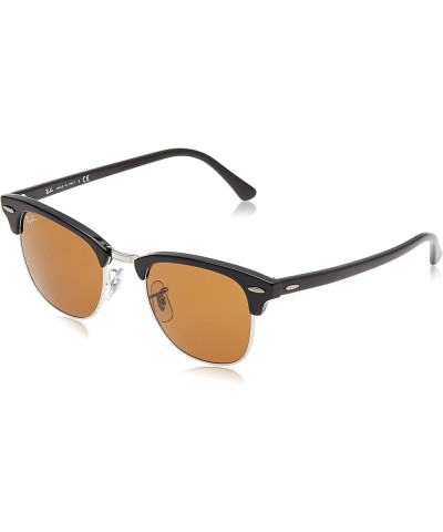 RB3016 Clubmaster Square Sunglasses, Black on Gold/Green, 51 mm Black $89.67 Square