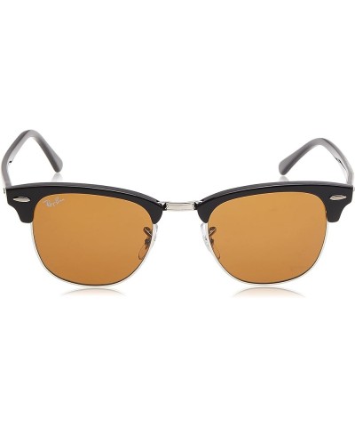 RB3016 Clubmaster Square Sunglasses, Black on Gold/Green, 51 mm Black $89.67 Square