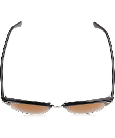 RB3016 Clubmaster Square Sunglasses, Black on Gold/Green, 51 mm Black $89.67 Square