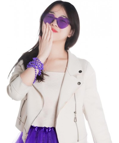 6 Pcs Heart Shape Sunglasses Frameless Transparent Glasses Party Favors for Women Purple $6.30 Rimless