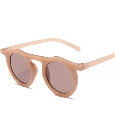 Retro Round Frame Men and Women Simple Hip-hop Sunglasses Vacation Beach Party Sunglasses Gift (Color : C, Size : 1) 1 F $11....