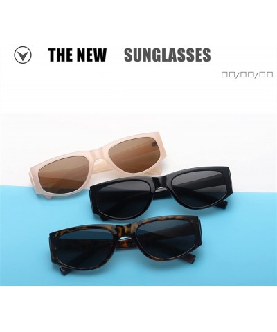 Street Shot of Small Frame Men and Women Outdoor Sunglasses Sunglasses (Color : Navy, Size : Medium) Medium Gray $23.11 Designer