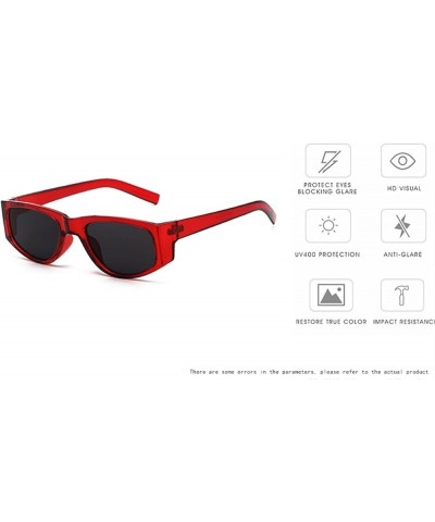 Street Shot of Small Frame Men and Women Outdoor Sunglasses Sunglasses (Color : Navy, Size : Medium) Medium Gray $23.11 Designer