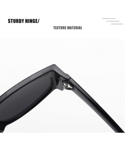 Street Shot of Small Frame Men and Women Outdoor Sunglasses Sunglasses (Color : Navy, Size : Medium) Medium Gray $23.11 Designer