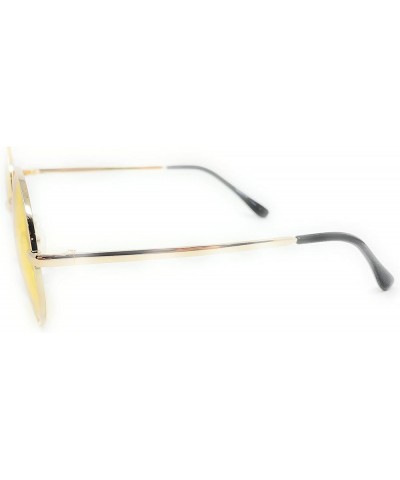 Round Retro Sunglasses or Clear Glasses Unisex Hippie Style… Gold Frame, Solid Light Green $6.75 Round