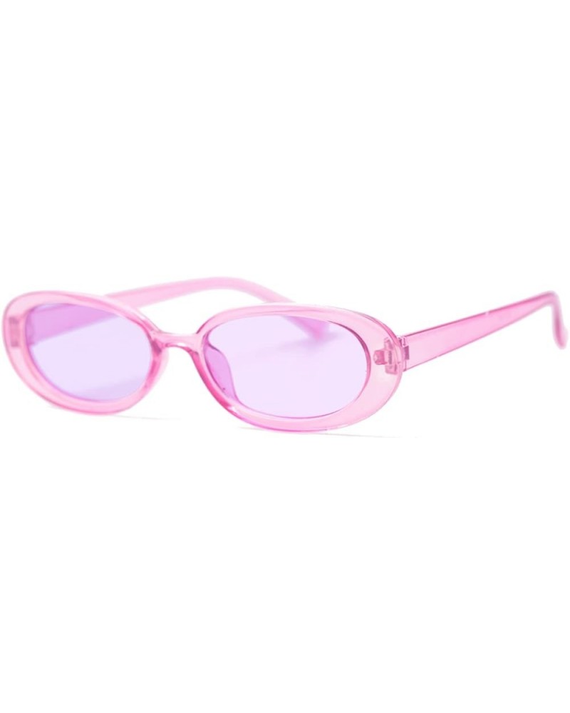 Mini Vintage Retro Extra Narrow Oval Round Skinny Cat Eye Sun Glasses Clout Goggles Pink $8.79 Goggle