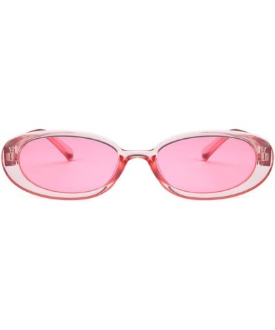 Mini Vintage Retro Extra Narrow Oval Round Skinny Cat Eye Sun Glasses Clout Goggles Pink $8.79 Goggle