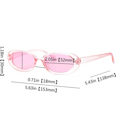 Mini Vintage Retro Extra Narrow Oval Round Skinny Cat Eye Sun Glasses Clout Goggles Pink $8.79 Goggle